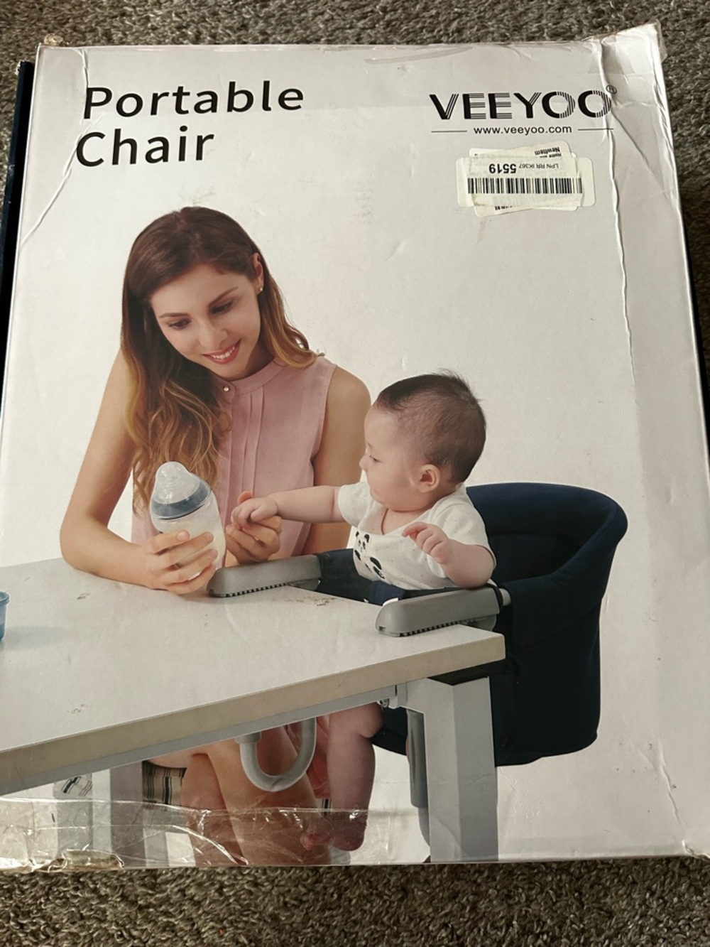VEEYOO Portable Clip-On Baby Chair in Pink